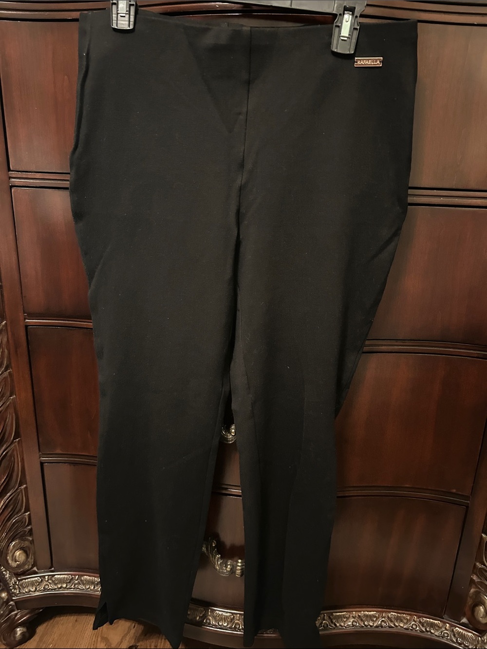 Rafaella Black Straight-Leg Dress Pants